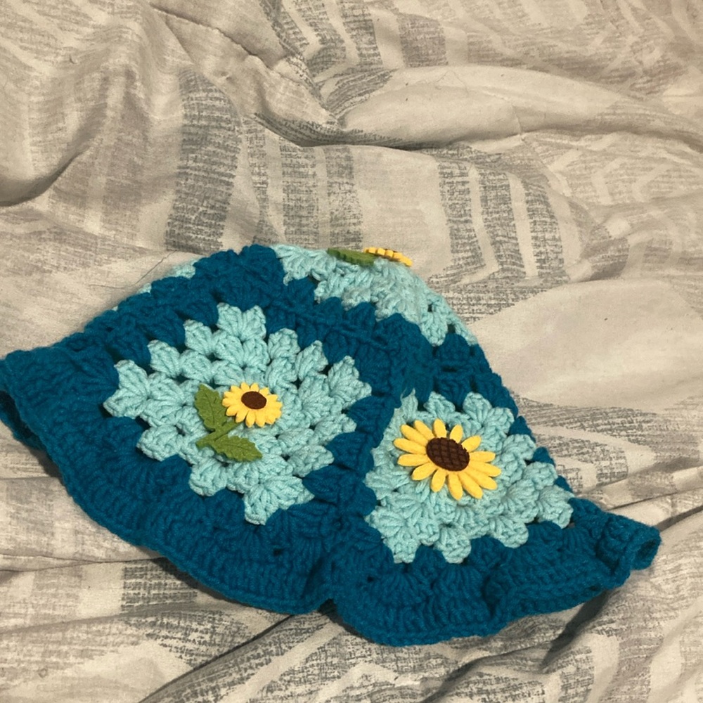 Handmade Crochet Sunflower Hat
